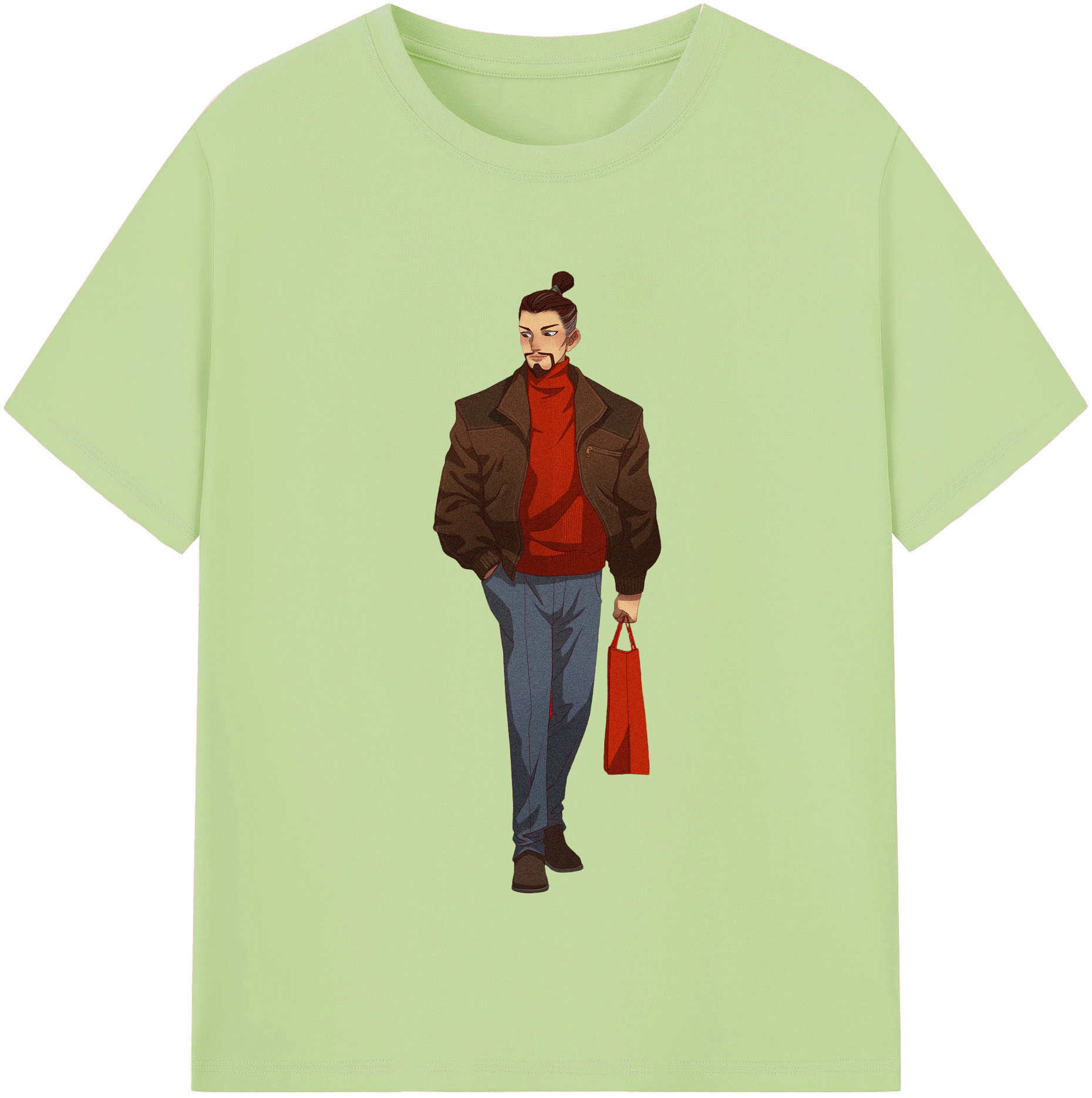 （画像用） Ne Zha 2 ナタ 魔童の大暴れ 綿100％半袖Tシャツ（フロントプリント）